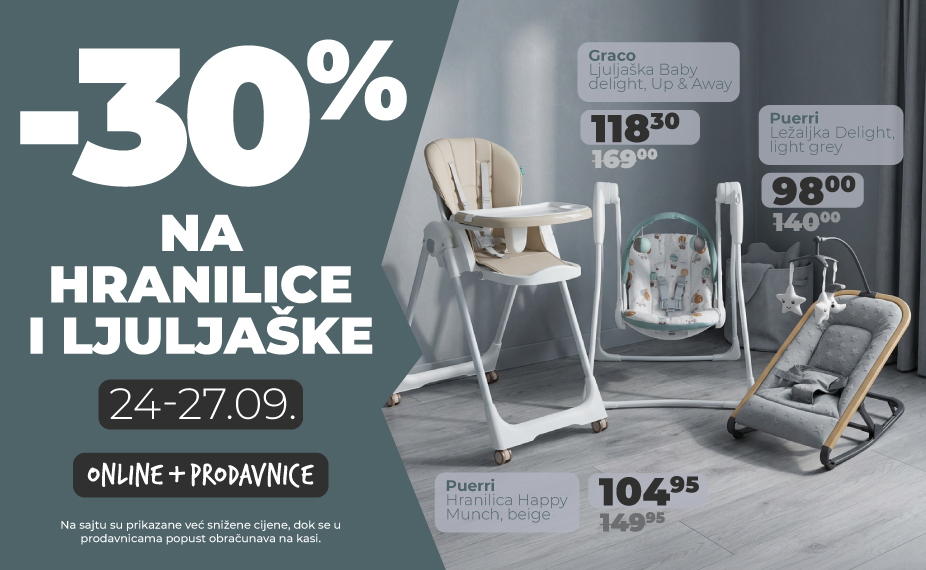 Hranilice i ljuljaške -30%