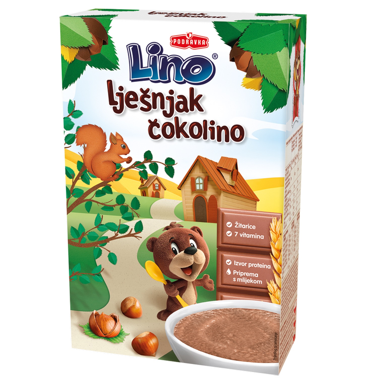 Lino bezmliječna instant kaša lješnik čokolino 200g 