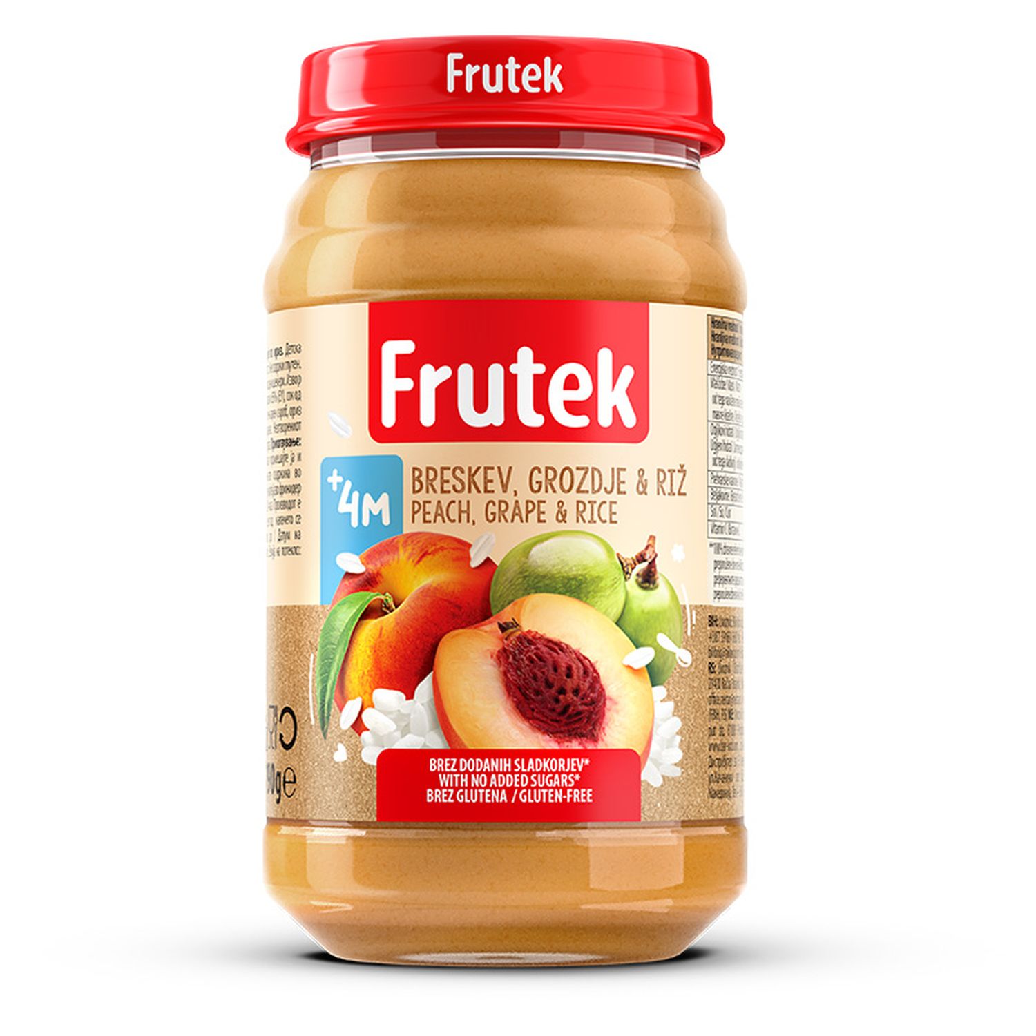 Frutek kašica breskva, riža i grožđe 190g 