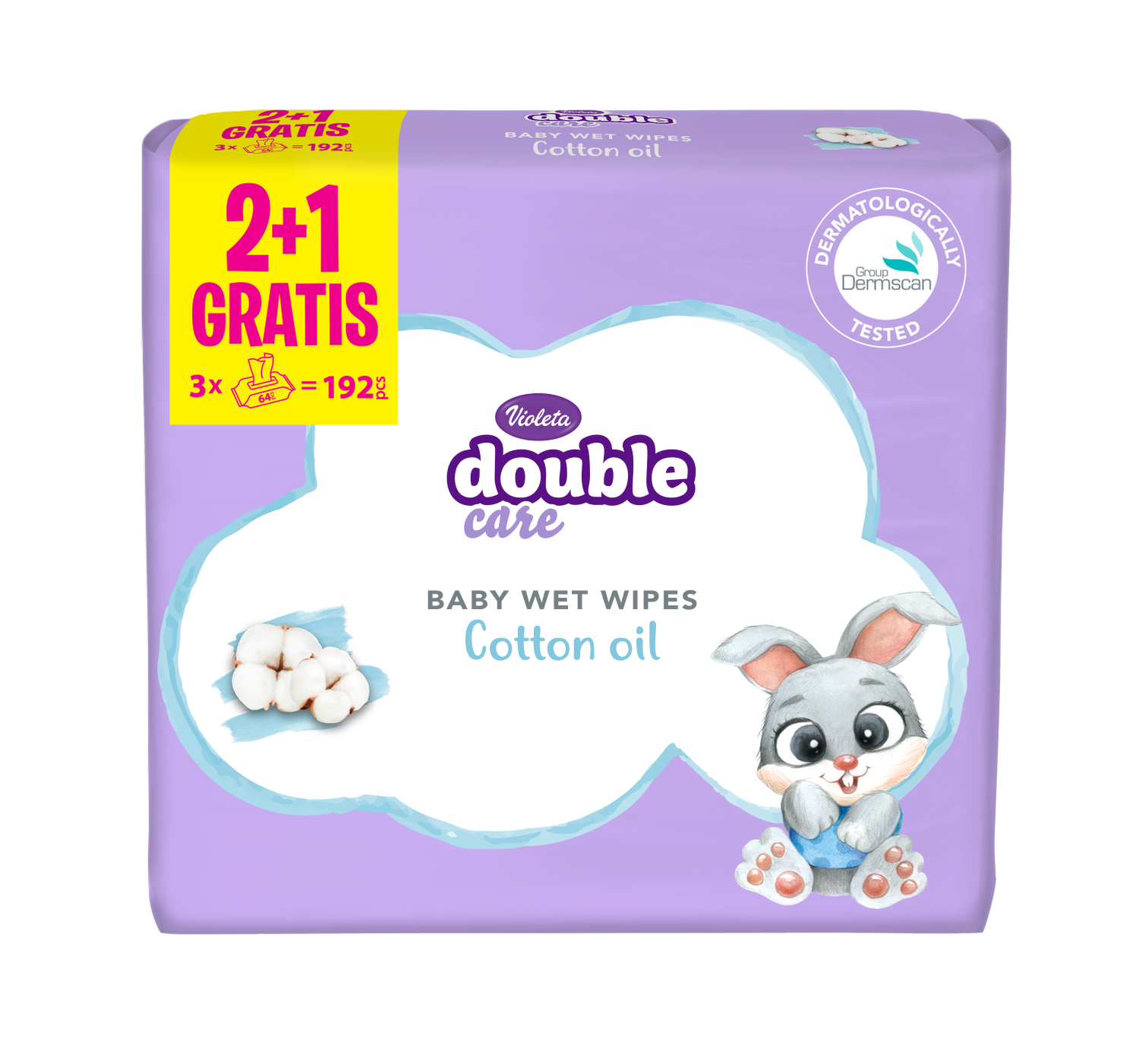 Violeta baby vlažne maramice sensitiv 3x64kom 