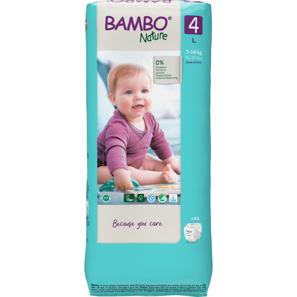 Bambo pelene Nature 4 maxi 7-14kg 48kom 