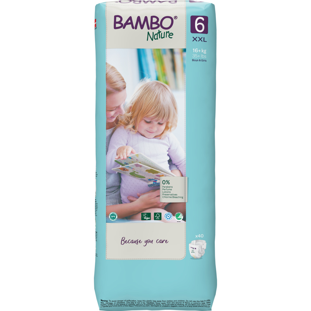 Bambo pelene Nature 6 extra large 16+kg 40kom 