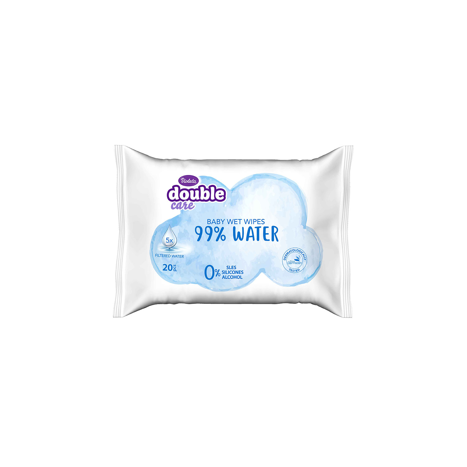 Violeta baby vlažne maramice water care 20kom 