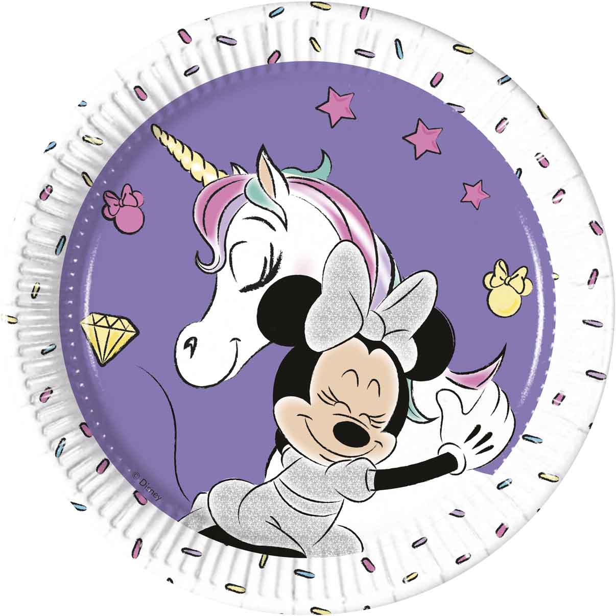 Papirni tanjuri Minnie metallic 20 cm 8 kom 