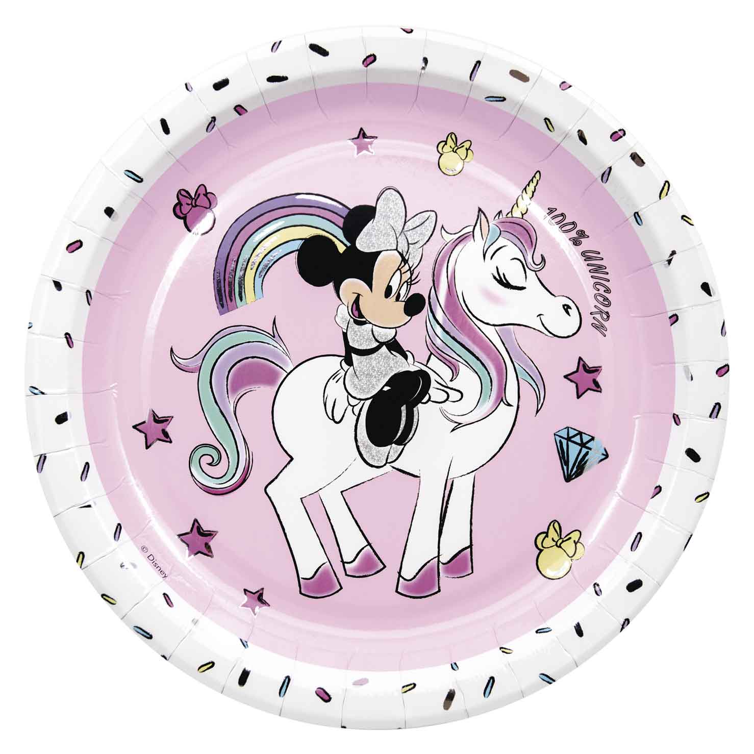 Papirni tanjuri Minnie metallic Disney 23 cm 8 kom 