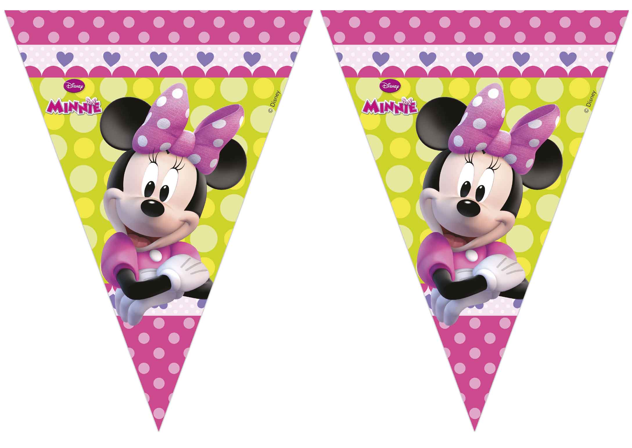 Banner Minnie happy Disney, 9 zastavica 