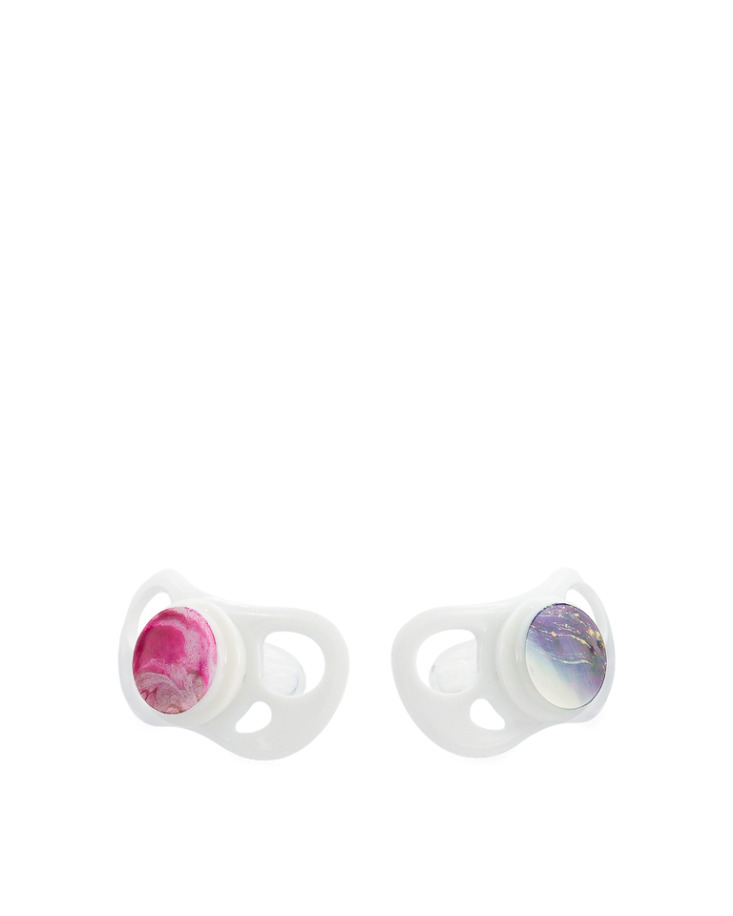 Twistshake 2x duda 6+m marble pink purple 