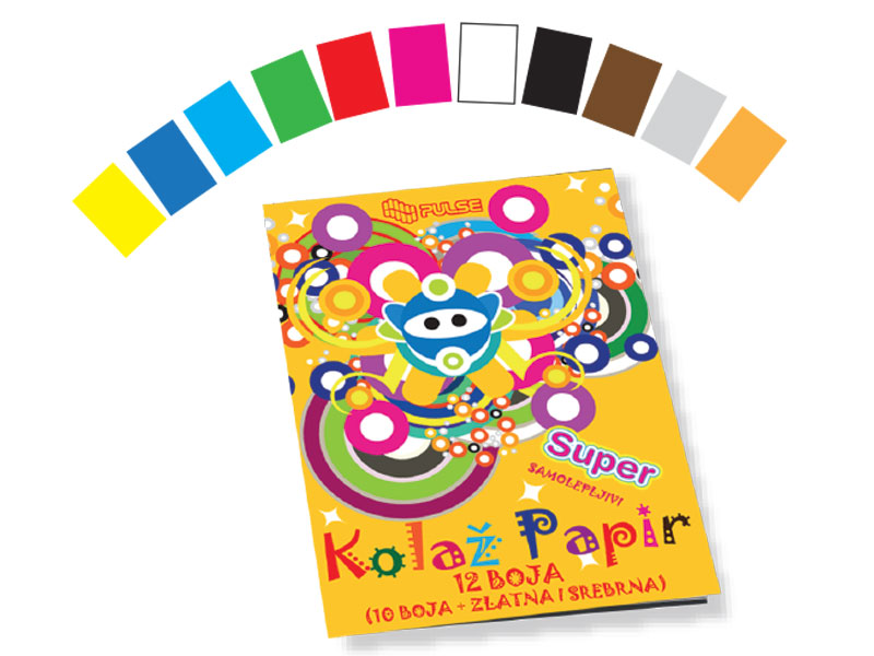 Kolaž Papir B5 - 12 Boja 
