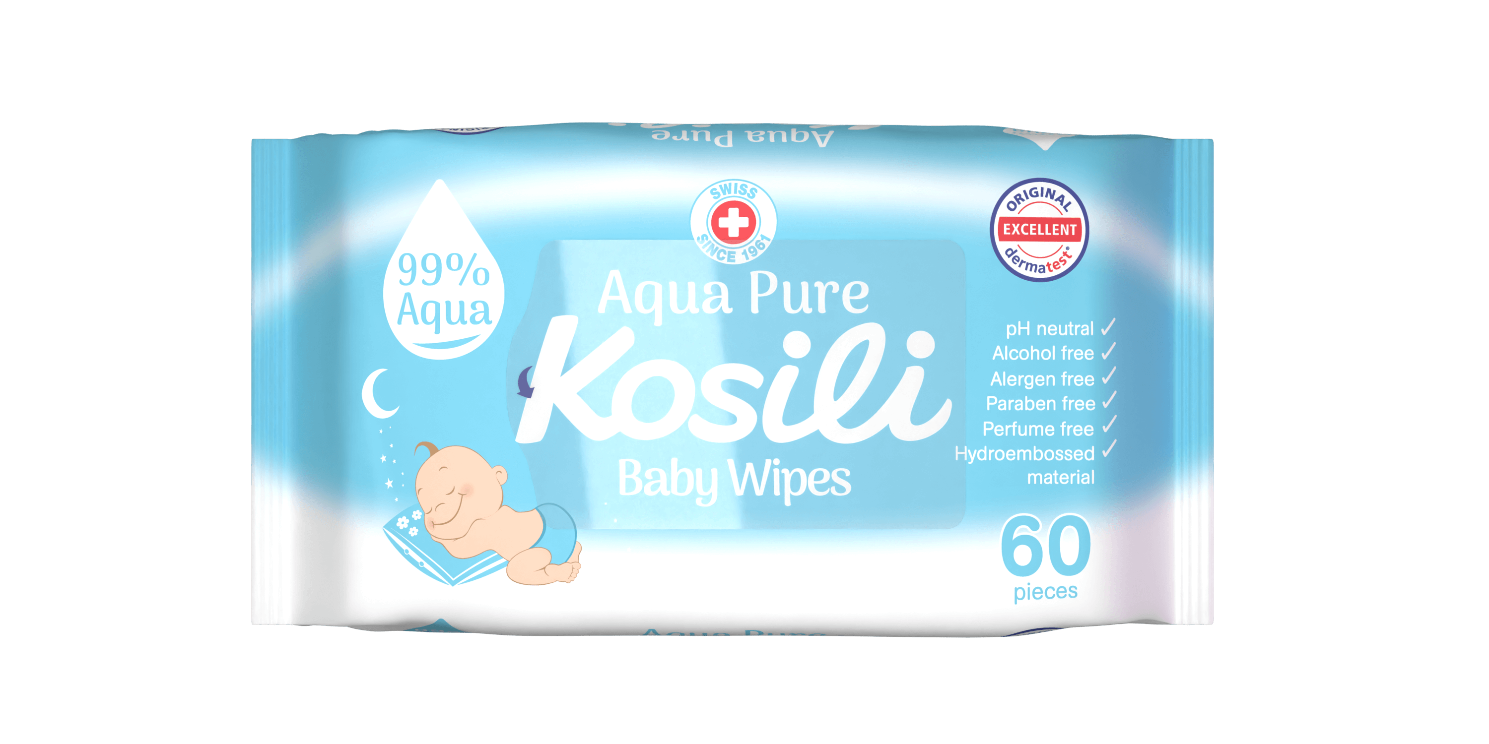 Kosili baby vlažne maramice aqua pure 60kom 