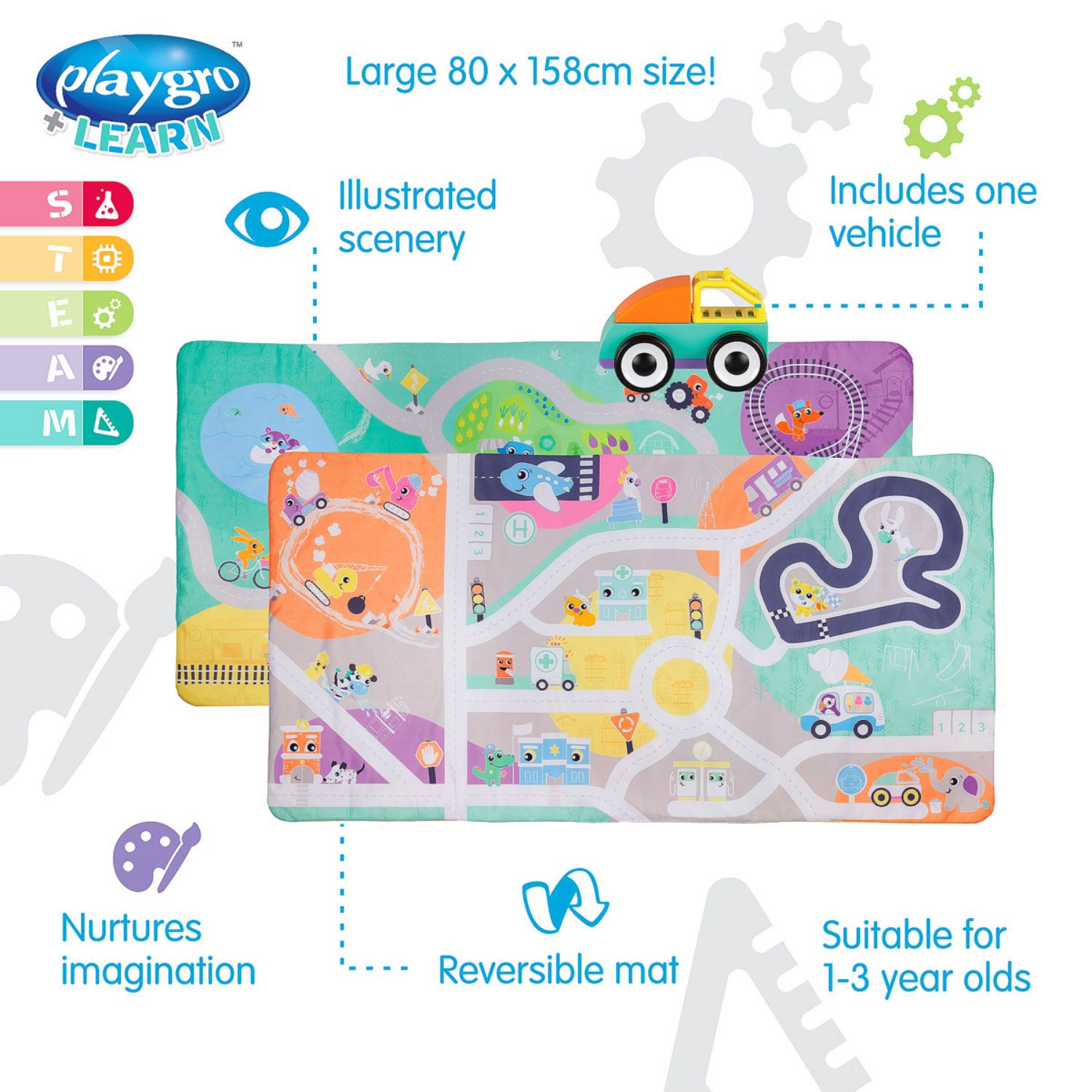 Playgro dvostrana prostirka za igru 