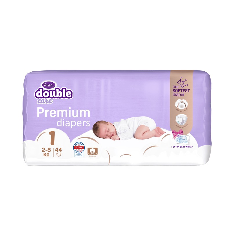 Violeta pelene double care newborn 1 2-5kg 44kom 