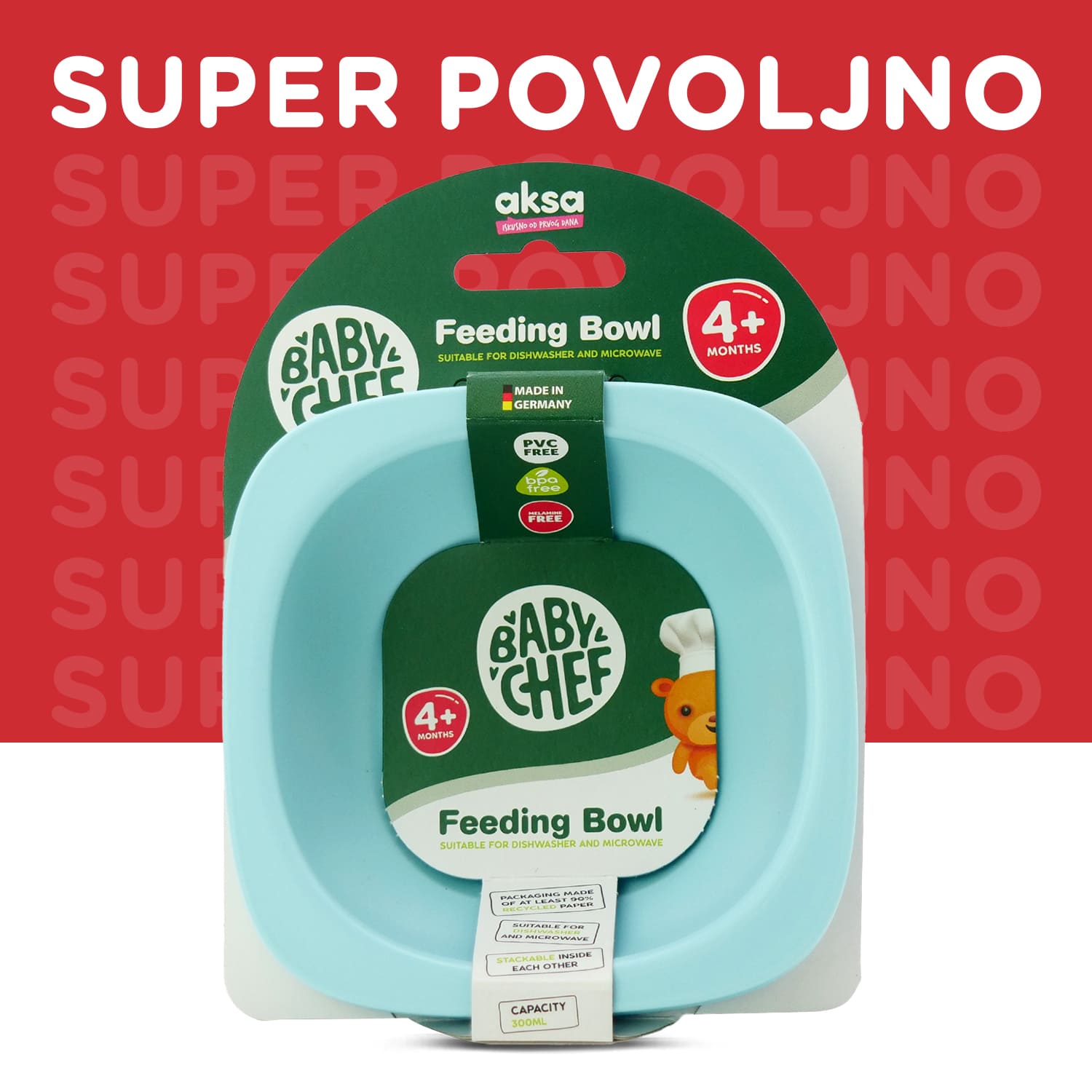 Baby Chef činija plava 2kom 