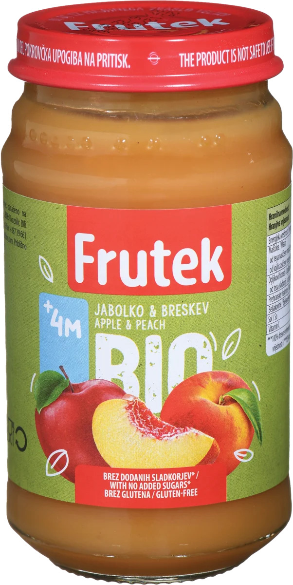 Frutek bio kaš.breskva,jabuka 190gr 