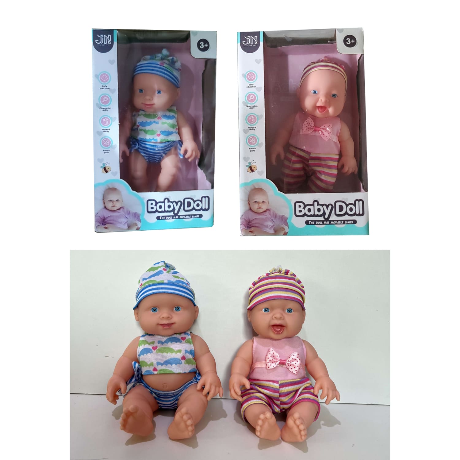 Merx lutka beba sa dodacima,roze,plava 