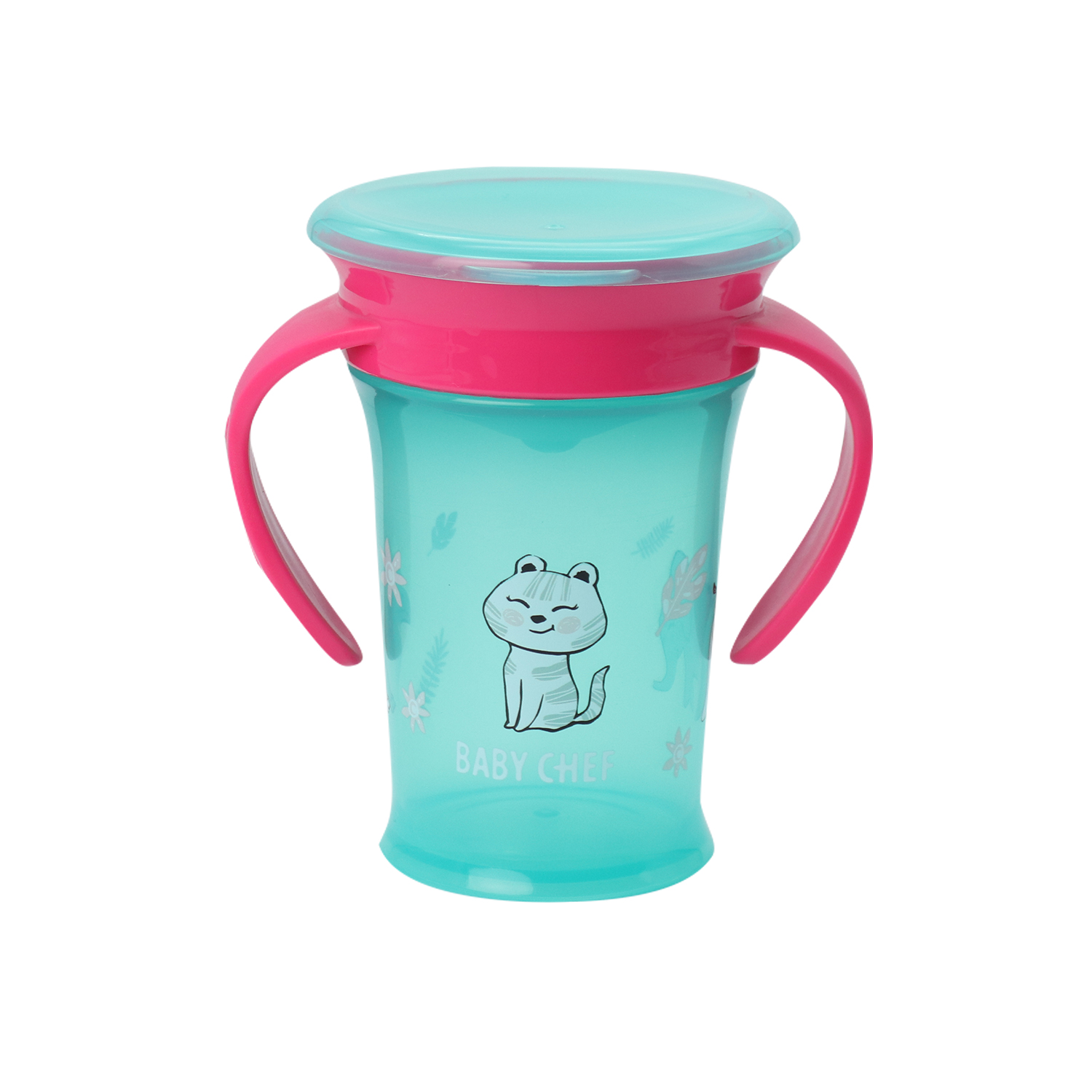 Baby Chef no-spill čaša 360° 210ml, 9m+, roze 