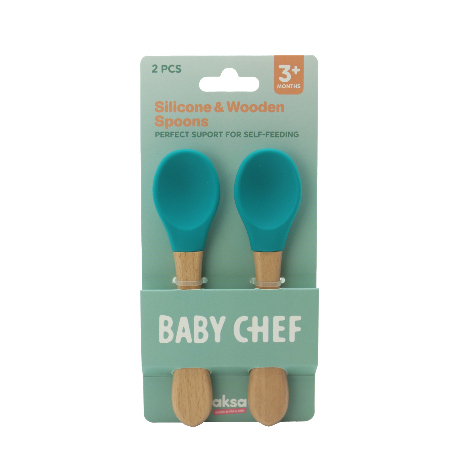 Baby Chef kašika od drveta i silikona, plava 