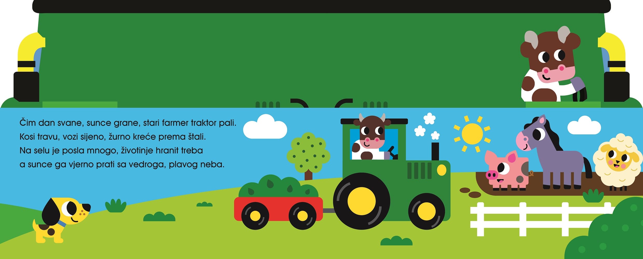 Malik mini me vozila-traktor na farmi 