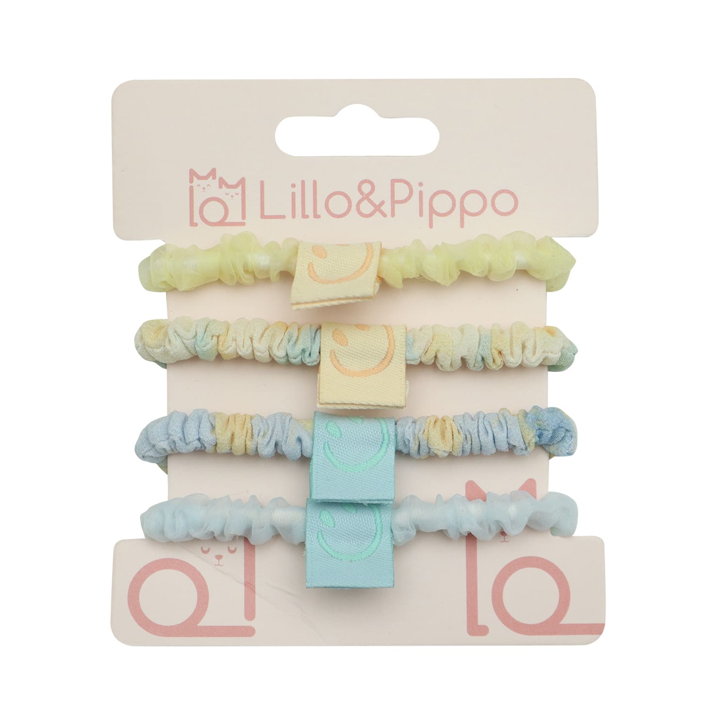 Lillo&Pippo gumice za kosu 4/1 smiley 