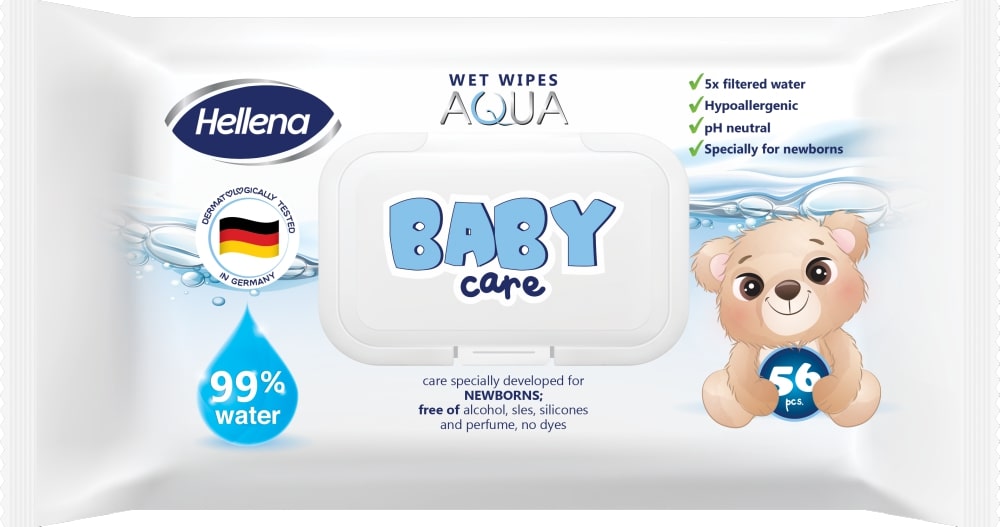 Hellena baby care vlažne maramice aqua 56kom 