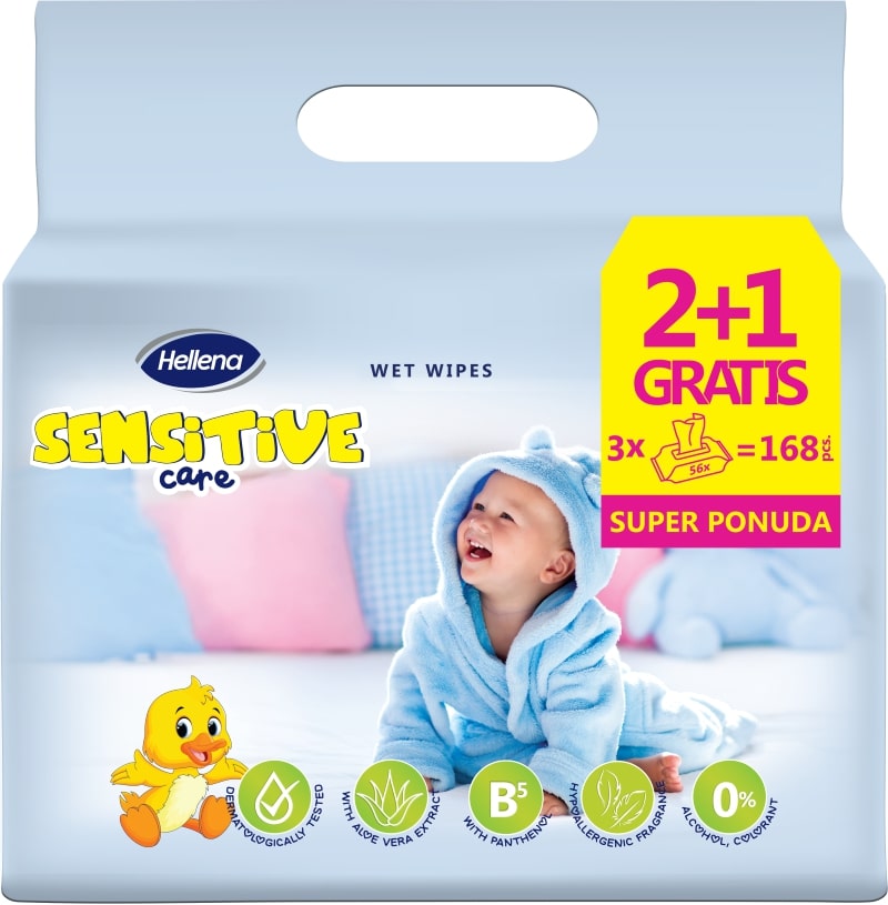 Hellena vlažne mar. sensitive care 56/1 2+1gratis 