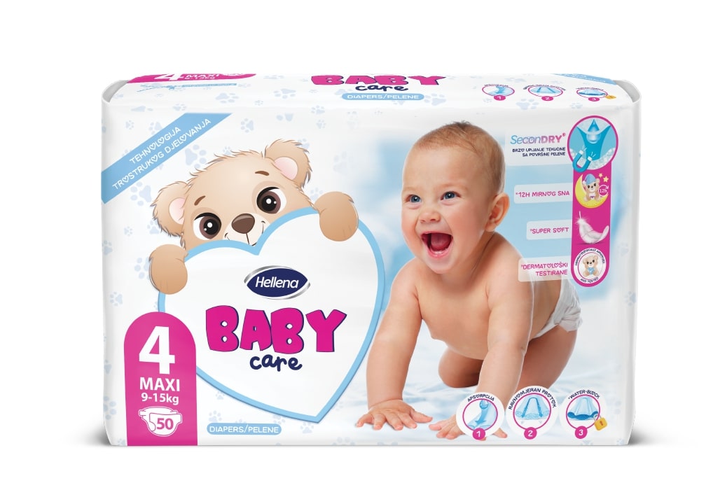 Hellena baby care pelene 4 maxi 50/1 (9-15kg) 