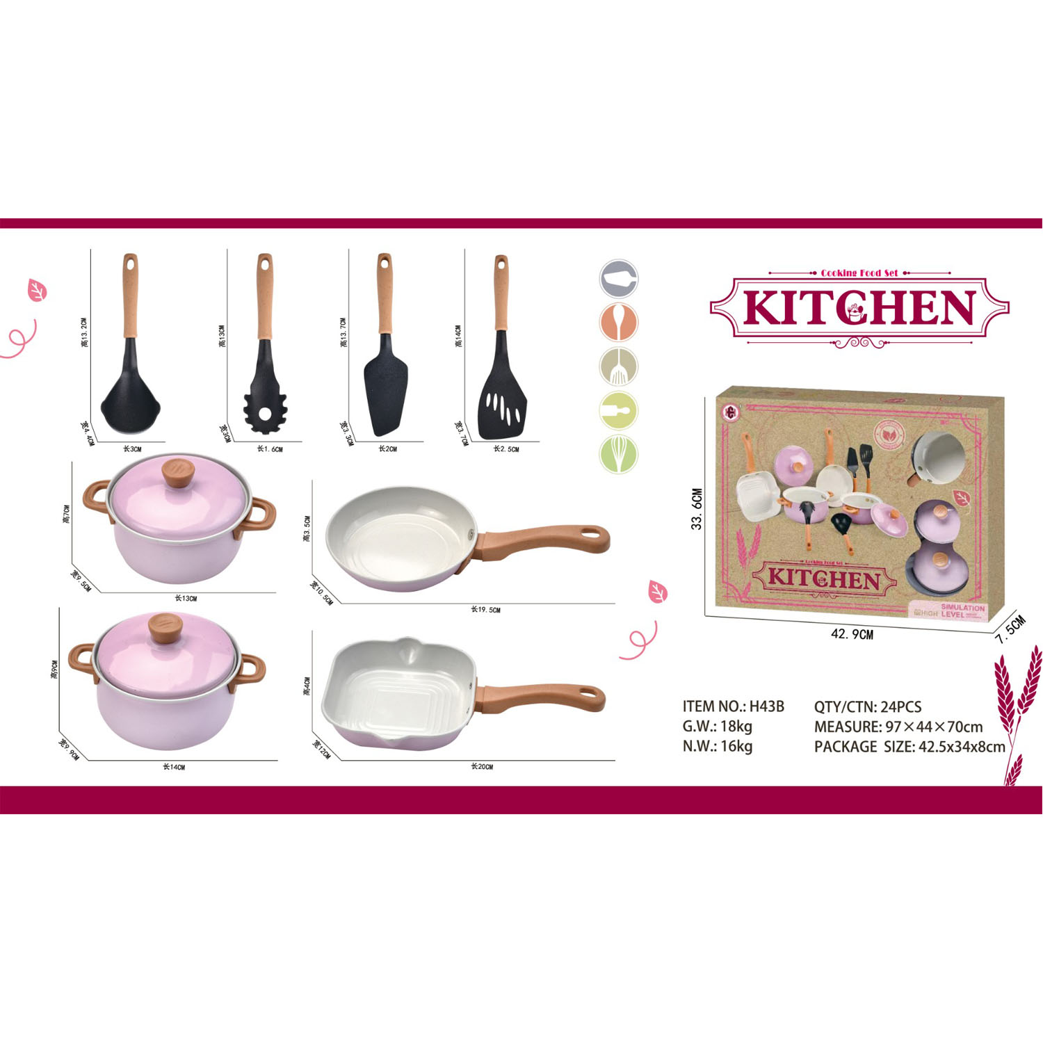 HK Mini kuhinjski set sa posuđem i priborom 