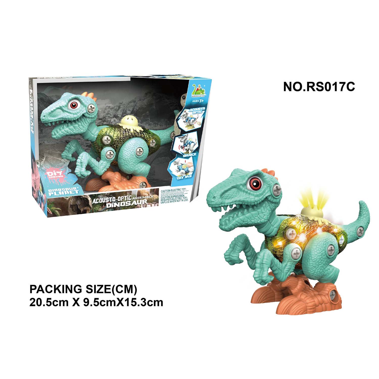 HK Mini dinosaurus uradi sam, zeleni 