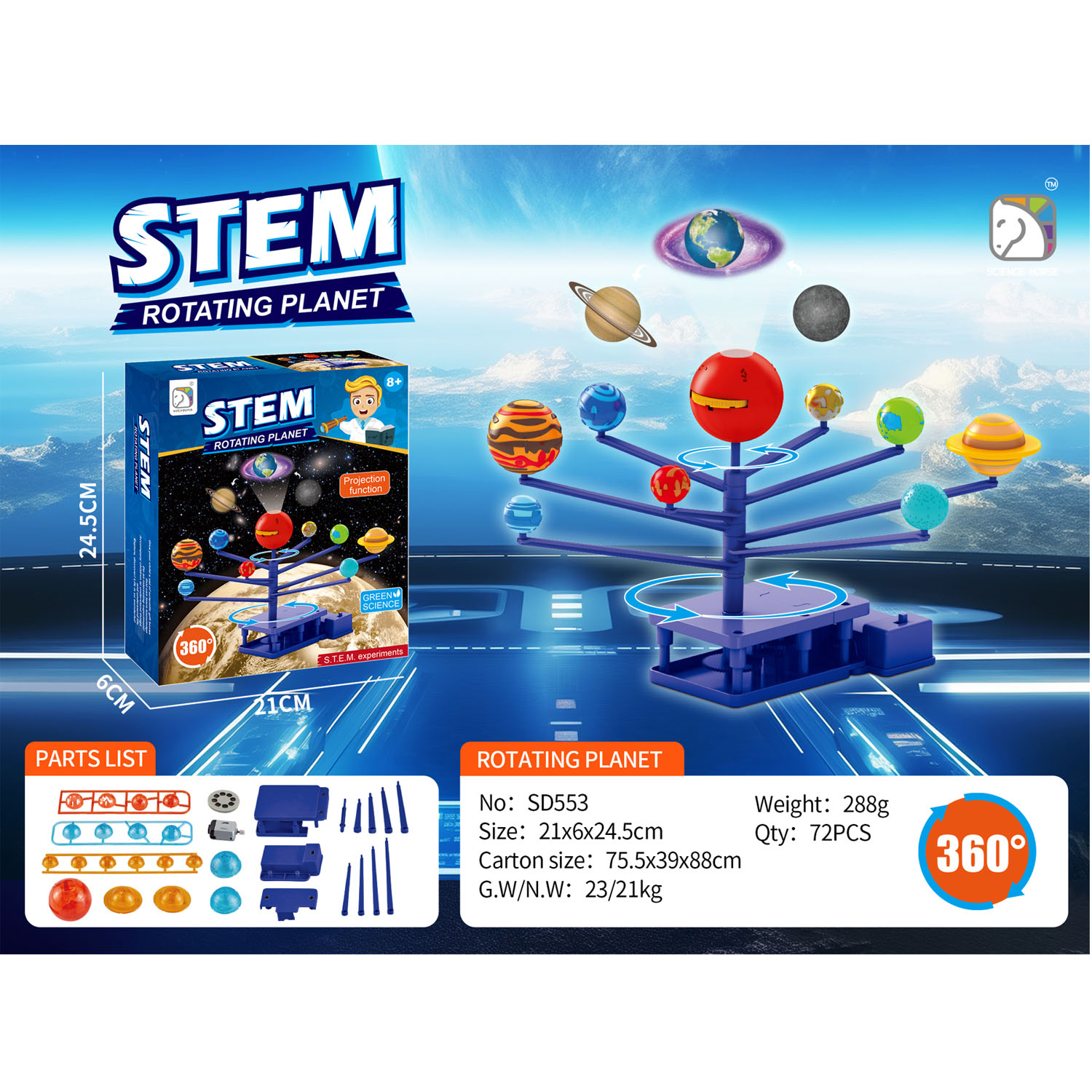 HK Mini igračka edukativni set Planete 