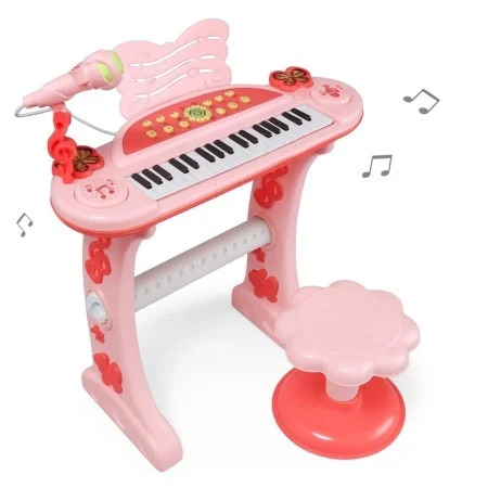 HK Mini klavijatura sa stolicom, roze 