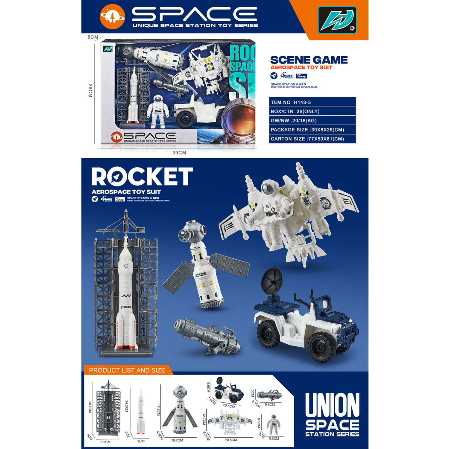HK Mini igračka raketa , svemirski brod 