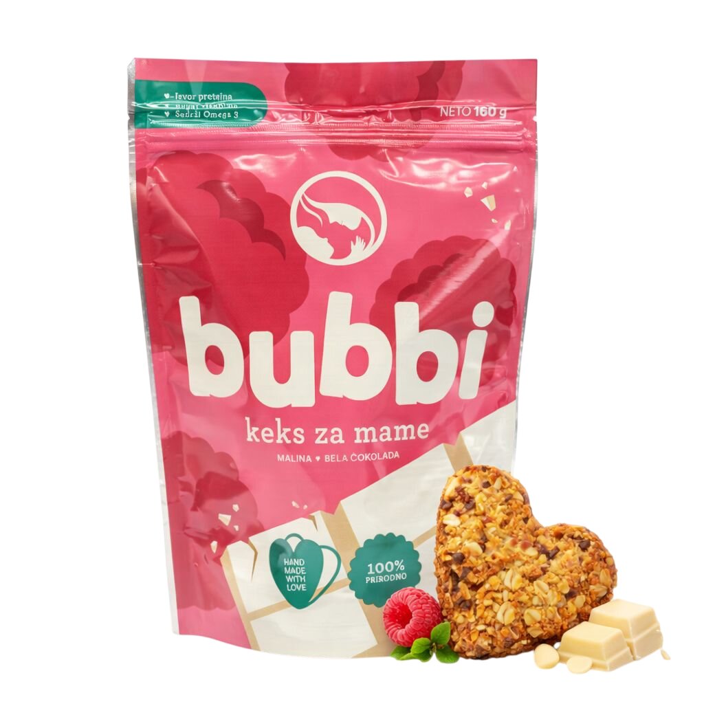 Bubbi keks za mame malina i bijela cokolada 