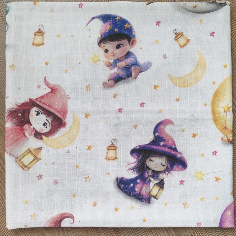 Lillo&Pippo muslin pelena 75x75cm, Vila na mesecu 