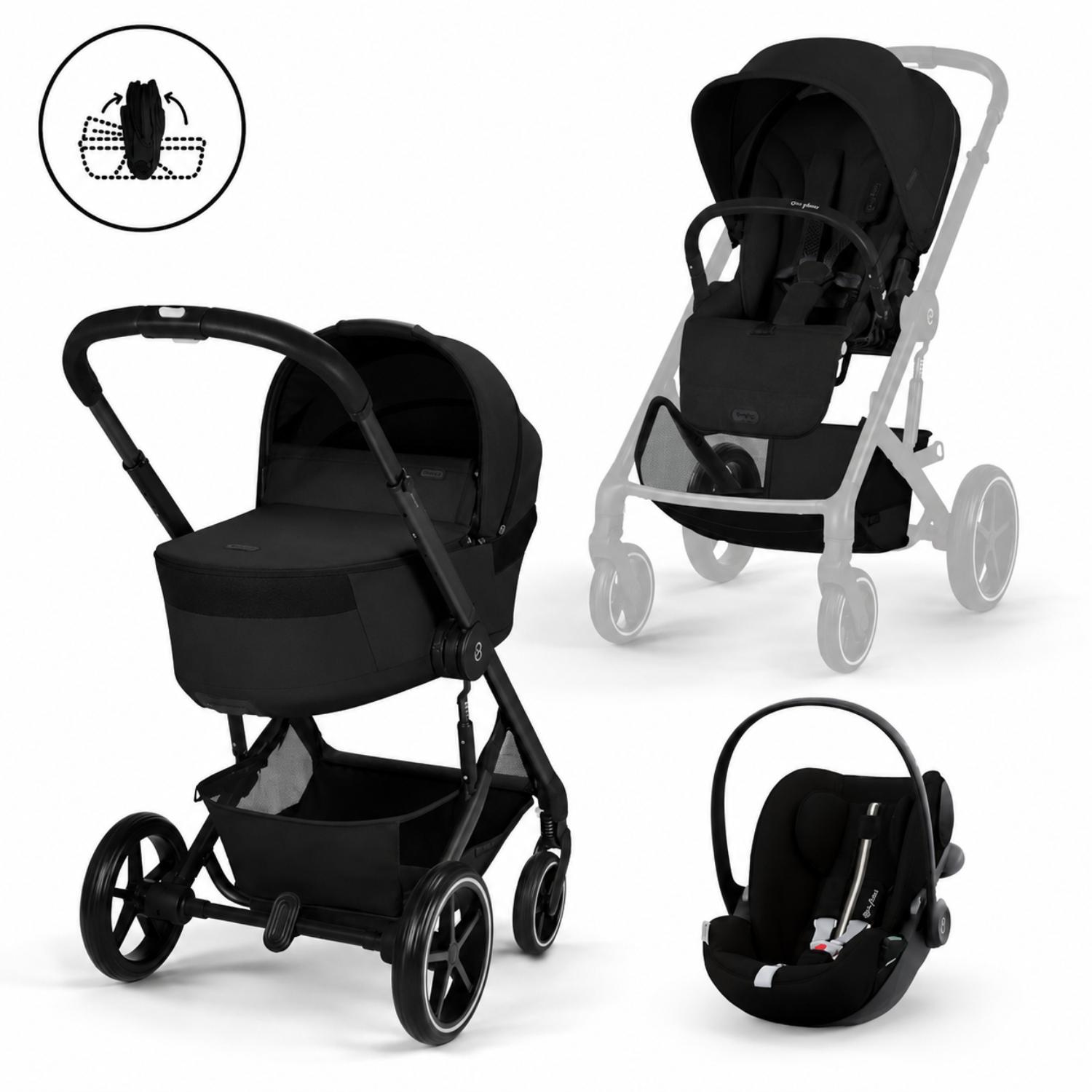 Cybex trio sistem Balios S Lux, Moon Black 2026 