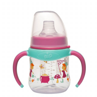 Nip trening flašica djev. ruč. 150ml sil.pisak 6m+