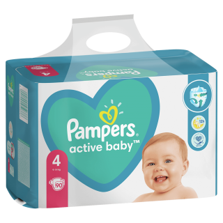 Pampers pelene active baby bag 4 maxi 9-14kg 90kom