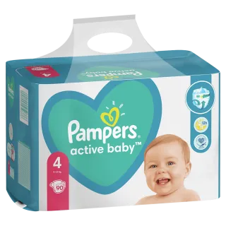 Pampers pelene active baby bag 4 maxi 9-14kg 90kom 