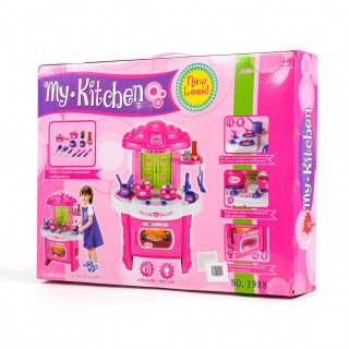 Qunsheng Toys, igračka kuhinja sa dodacima-roze