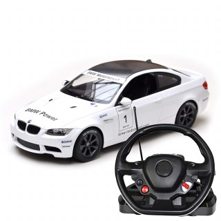 Rastar RC BMW M3 sa volanom 1:14 - crn, bijel 