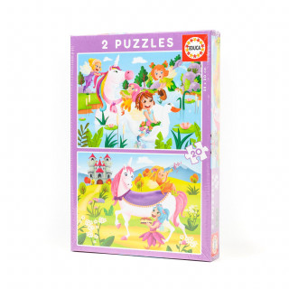 Educa slagalica vile i jednorozi 2 x 16 dijelova 
