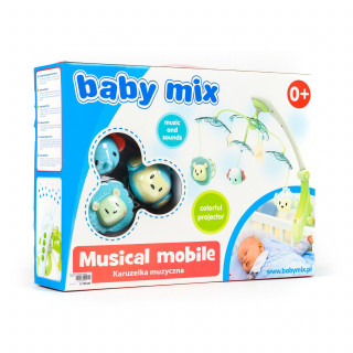 Baby Mix muzička vrteška vesele životinjice zelena