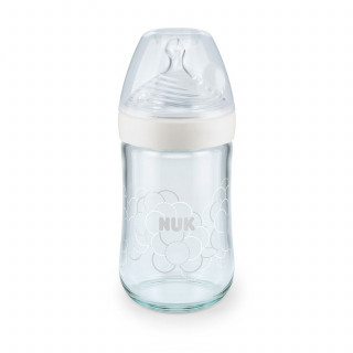 Nuk staklena flašica NS 240ml, sil 0-6m 