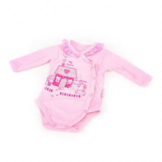 Pom Pom bodi benka dr, djevojčice-56 56 3-ROZE