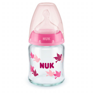 Nuk FC staklena flašica sa termo indi, 120ml, 0-6M