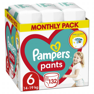 Pampers pants pelene monthly S6 15+kg 132 kom