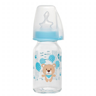 Nip flašica 125ml sil. cucla za čaj 0m+,dečak