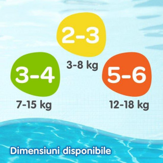 Huggies pelene za kupanje velicinaS2-3 3-8kg 12kom 