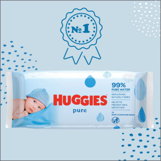 Huggies baby vlažne maramice pure 56kom 