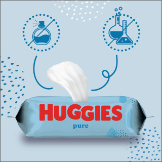 Huggies baby vlažne maramice pure 3x56kom