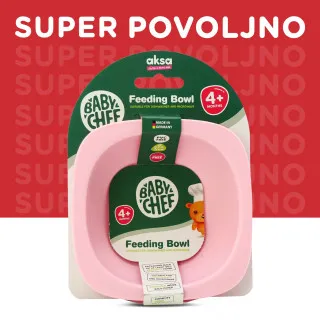 Baby Chef činija roze 2kom 