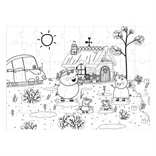Dodo puzzle 2u1 Peppa prase, skakanje po baricama